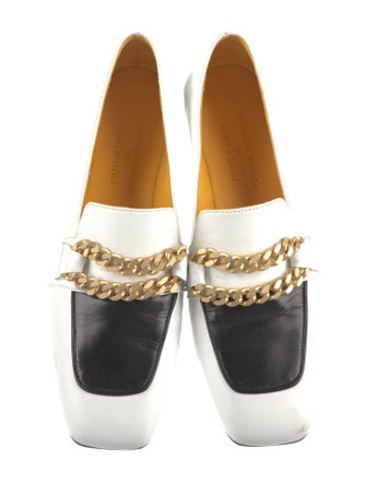 Madison Maison Leather Chain-Link Accents Loafers