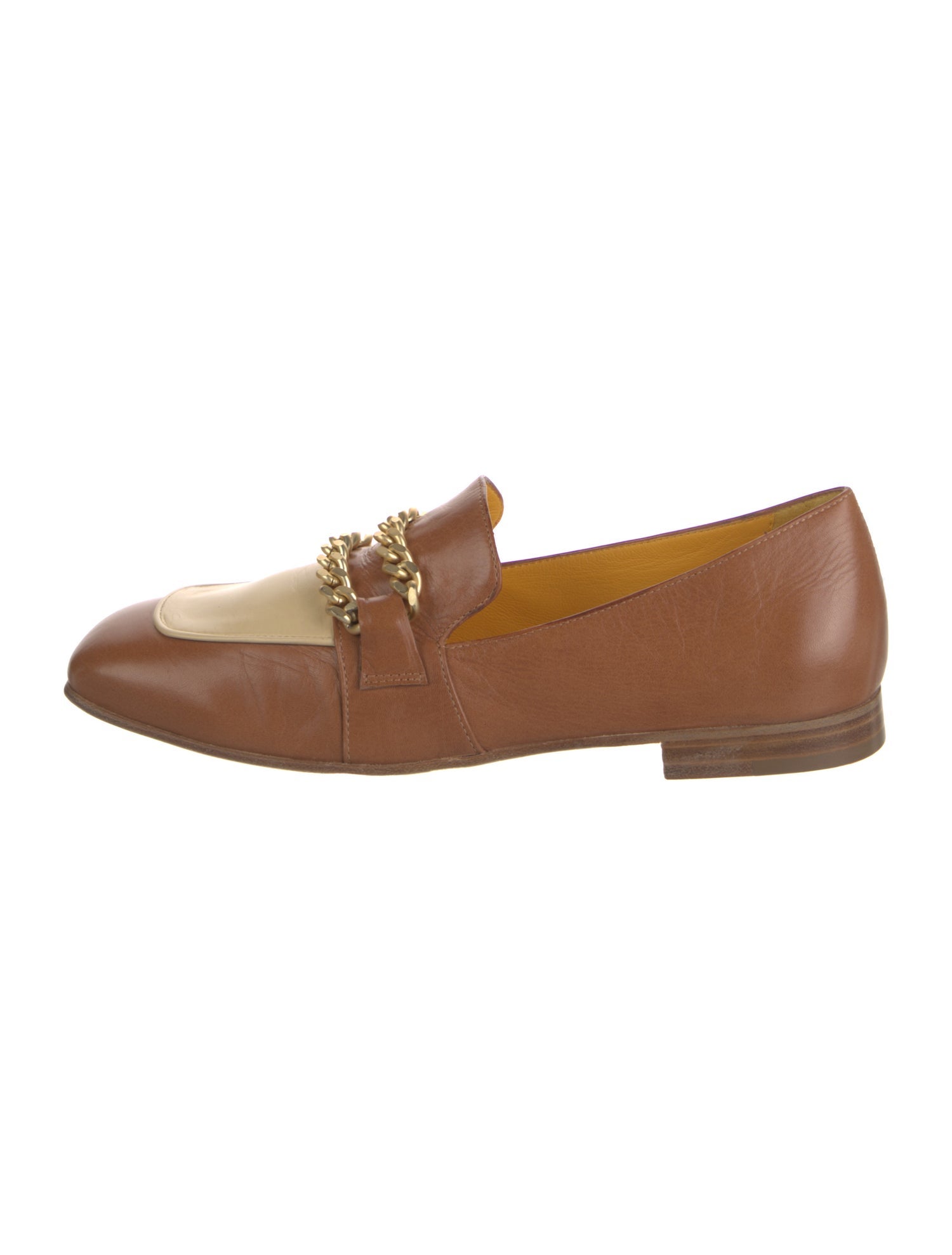 Madison Maison Leather Chain-Link Accents Loafers