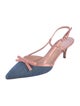 Madison Maison Denim Colorblock Pattern Slingback Pumps