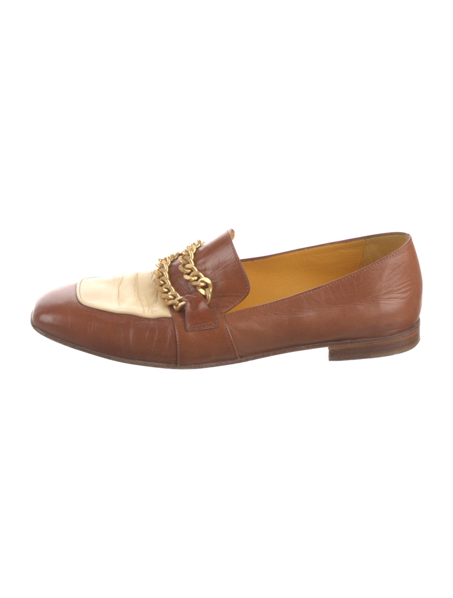 Madison Maison Leather Chain-Link Accents Loafers