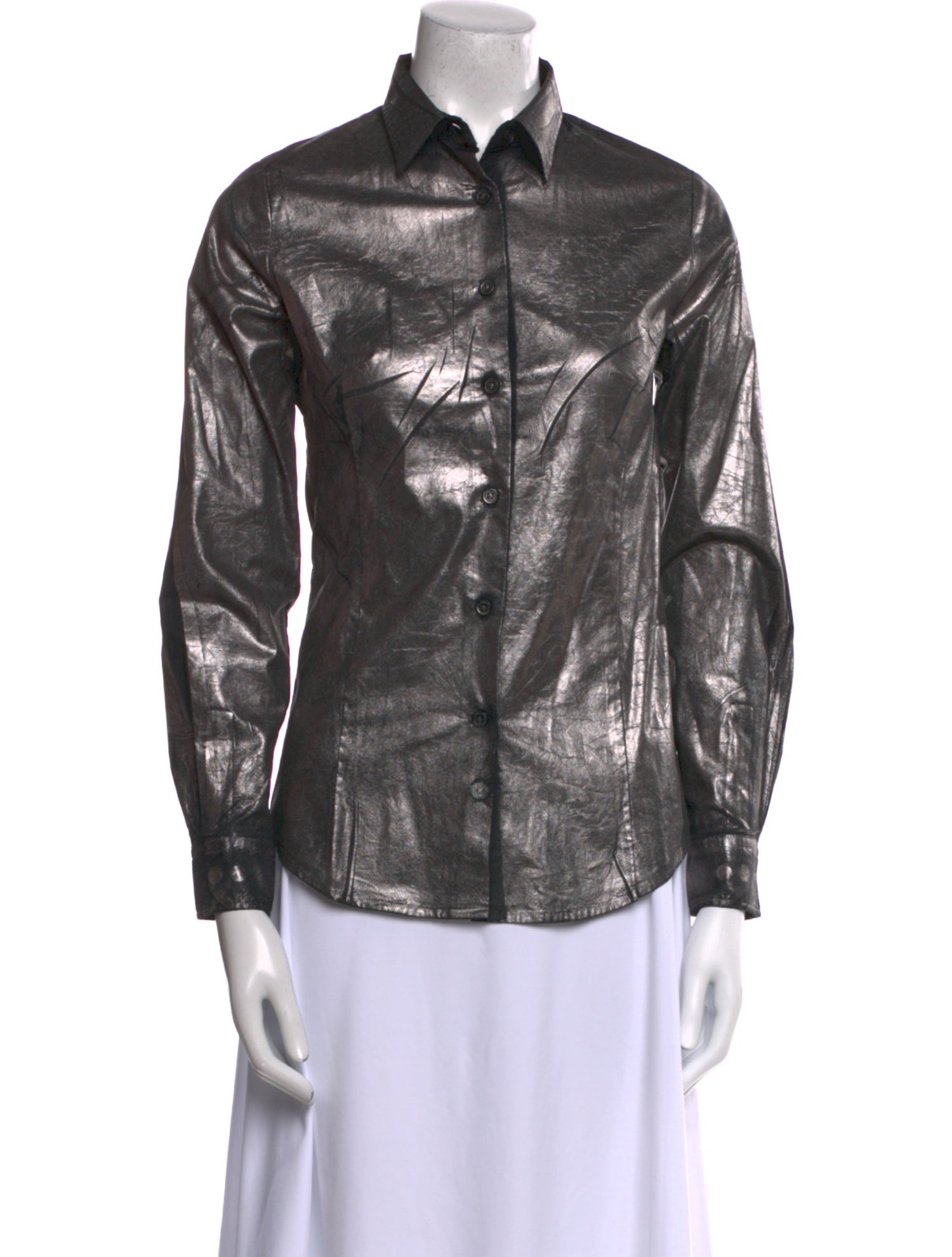 Madison Maison Long Sleeve Button-Up Top