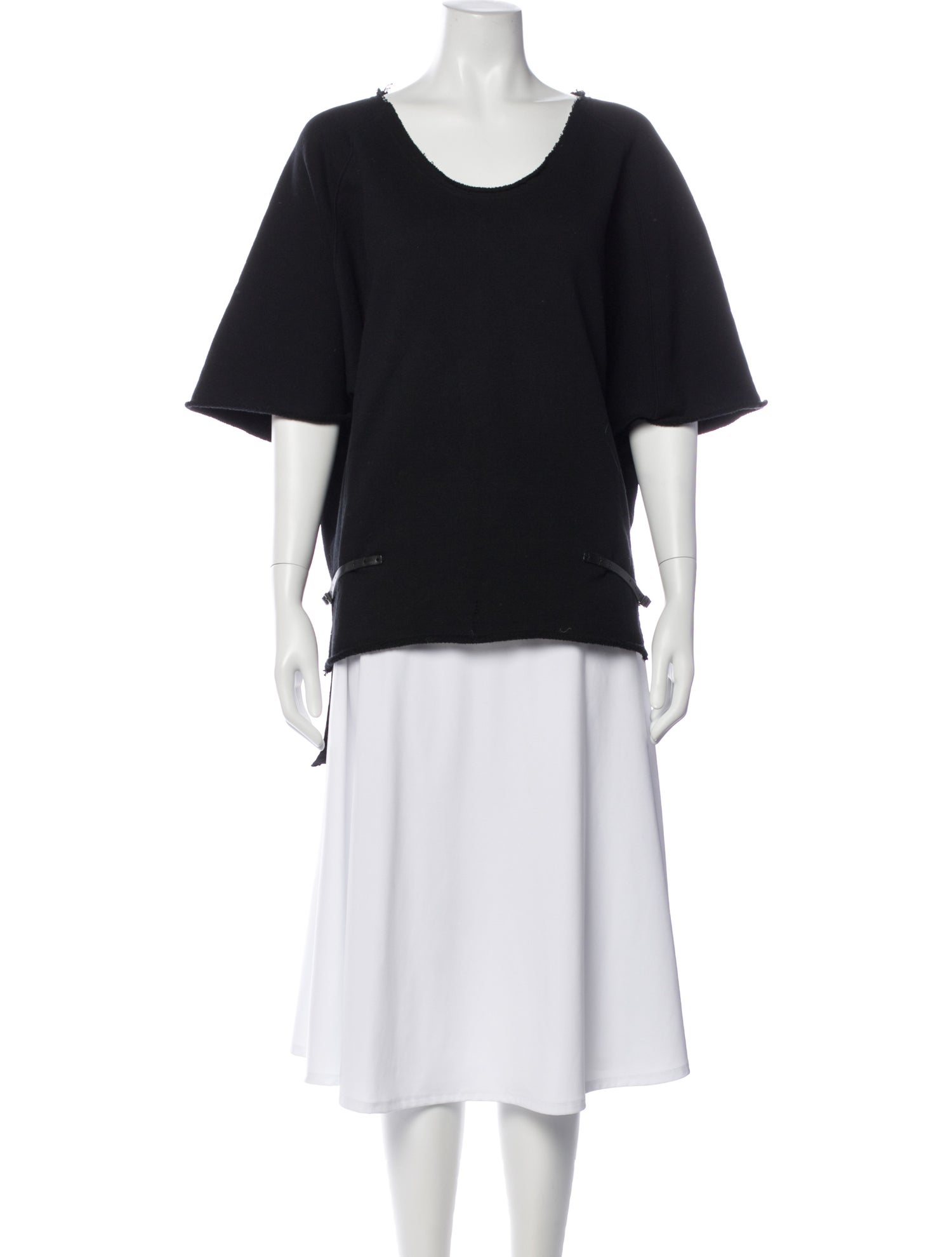 Masahiro Maruyama Scoop Neck Short Sleeve Top