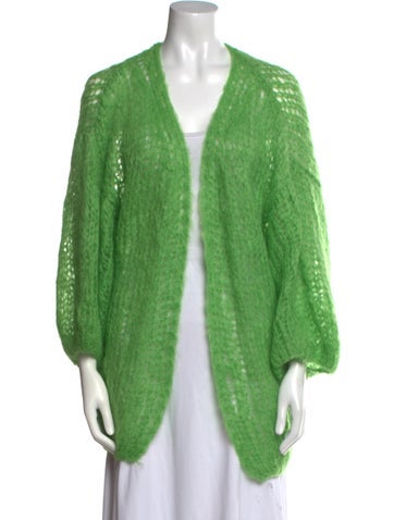 Maiami Knitwear Mohair Open Front Sweater One Size