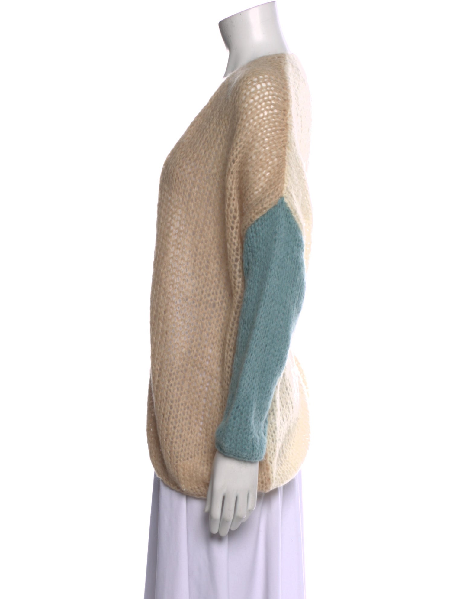 Maiami Alpaca Colorblock Pattern Sweater