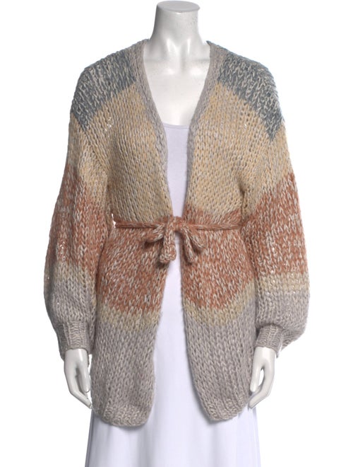 Maiami Colorblock Pattern V-Neck Sweater