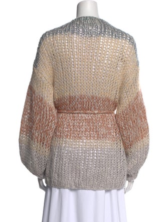 Maiami Colorblock Pattern V-Neck Sweater