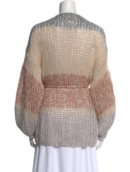 Maiami Colorblock Pattern V-Neck Sweater