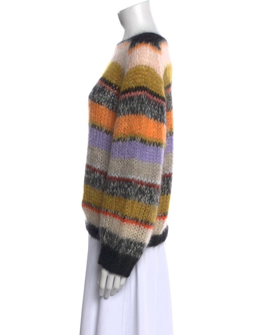 Maiami Striped Scoop Neck Sweatshirt