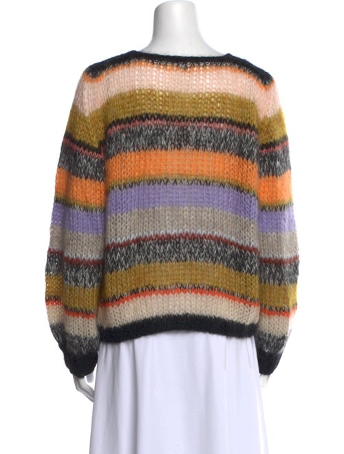 Maiami Striped Scoop Neck Sweatshirt