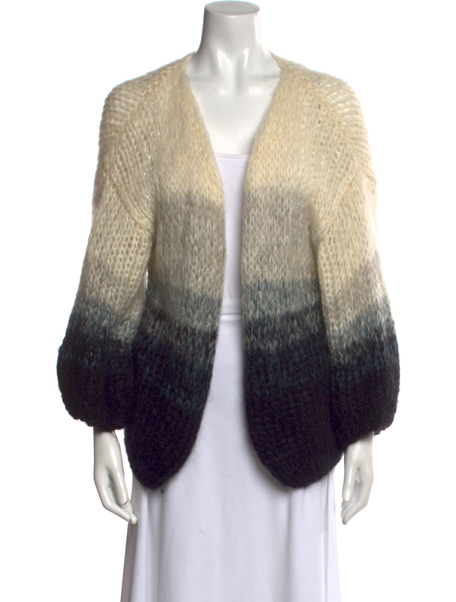 Maiami Striped Open Front Sweater