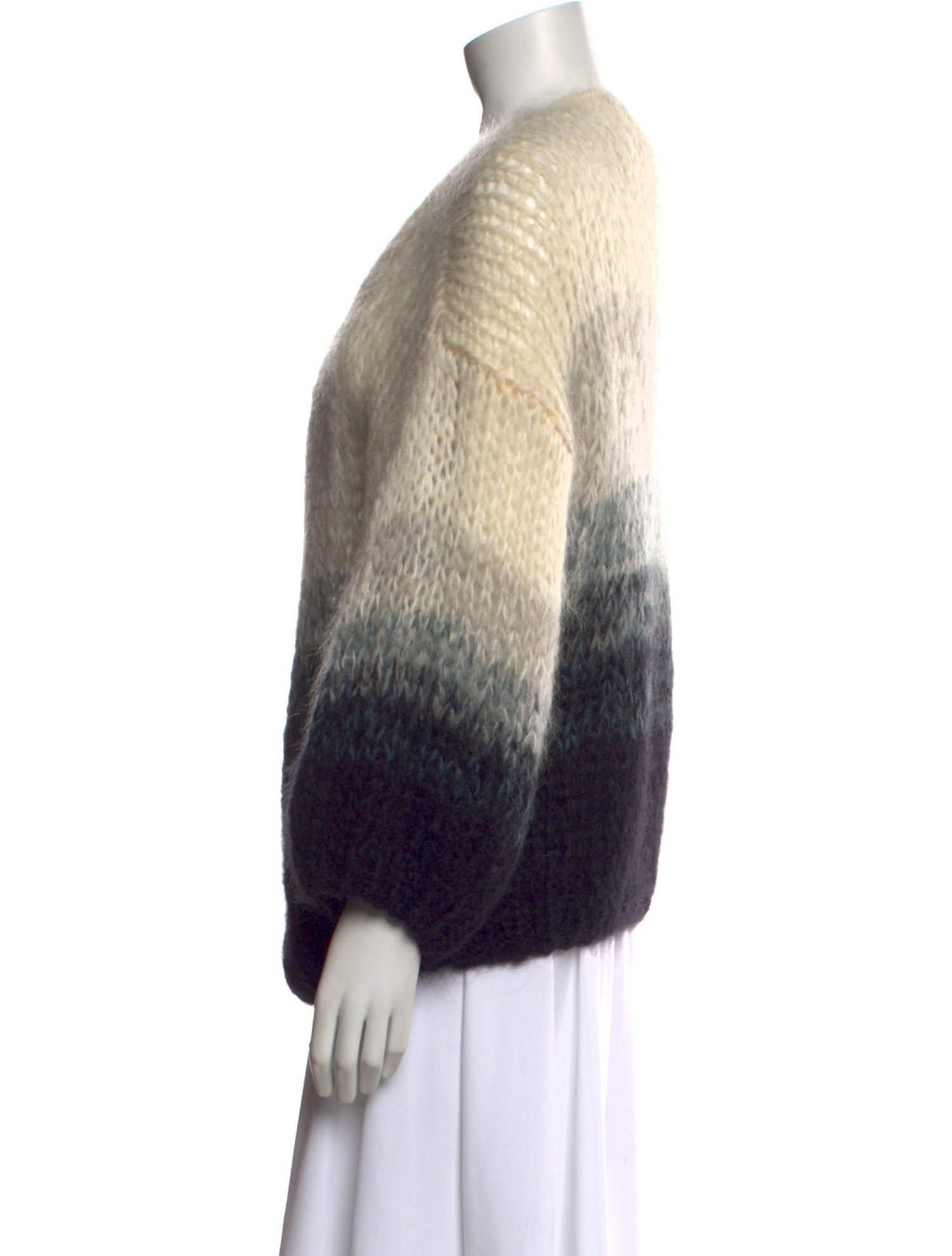 Maiami Striped Open Front Sweater