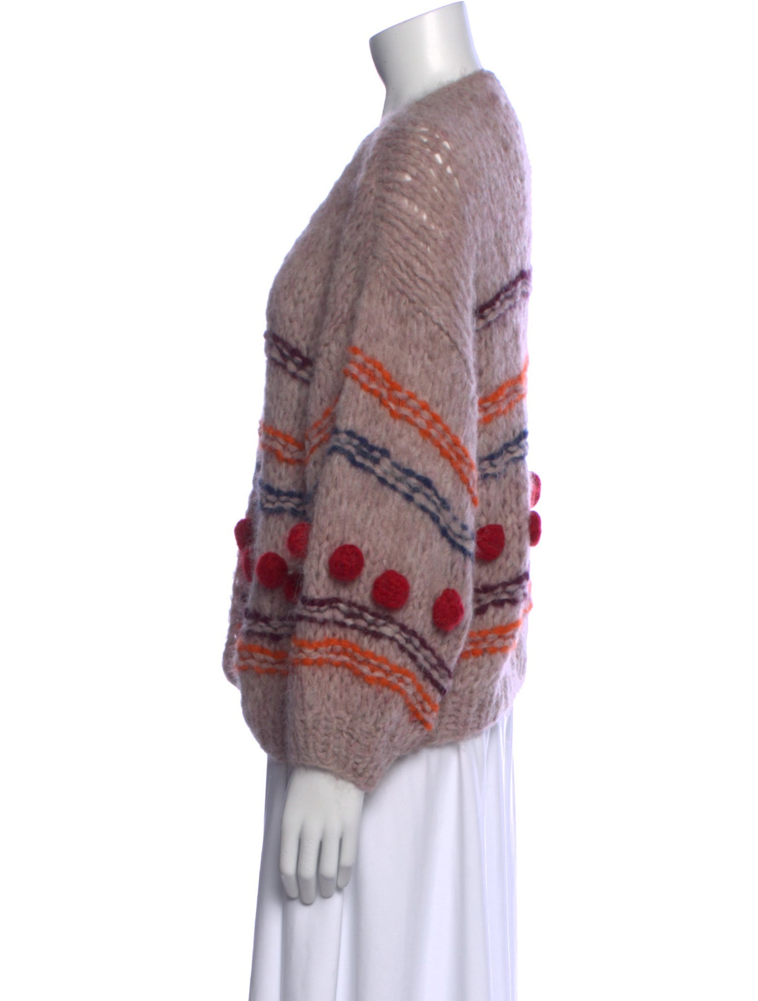 Maiami Alpaca Colorblock Pattern Sweater