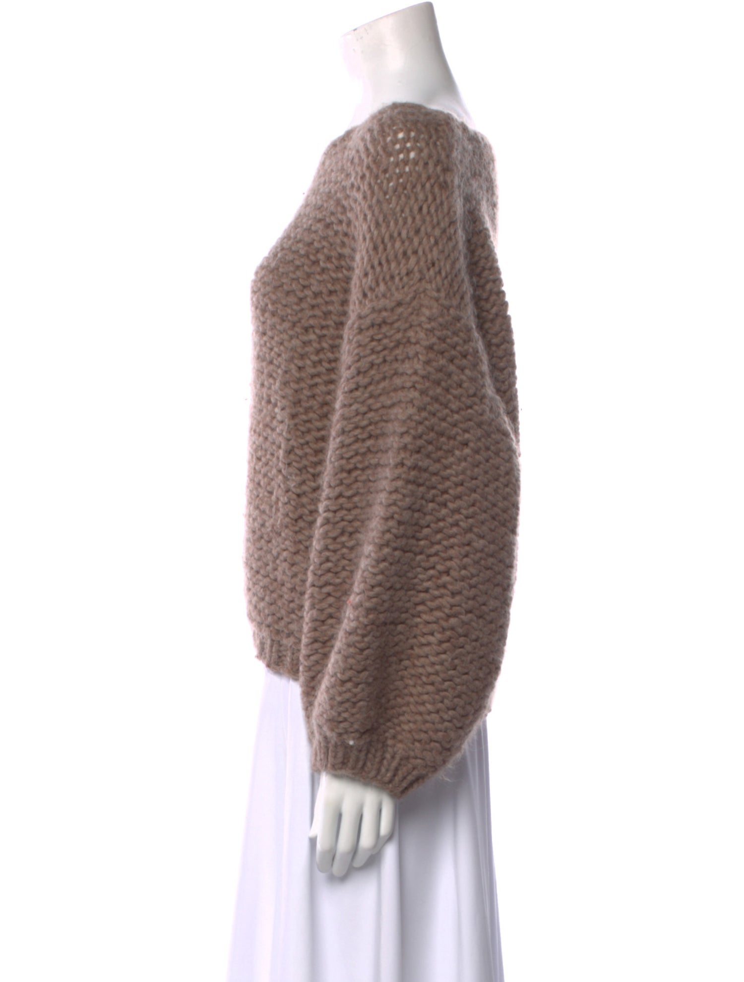 Maiami Crochet Bateau Neckline Sweater