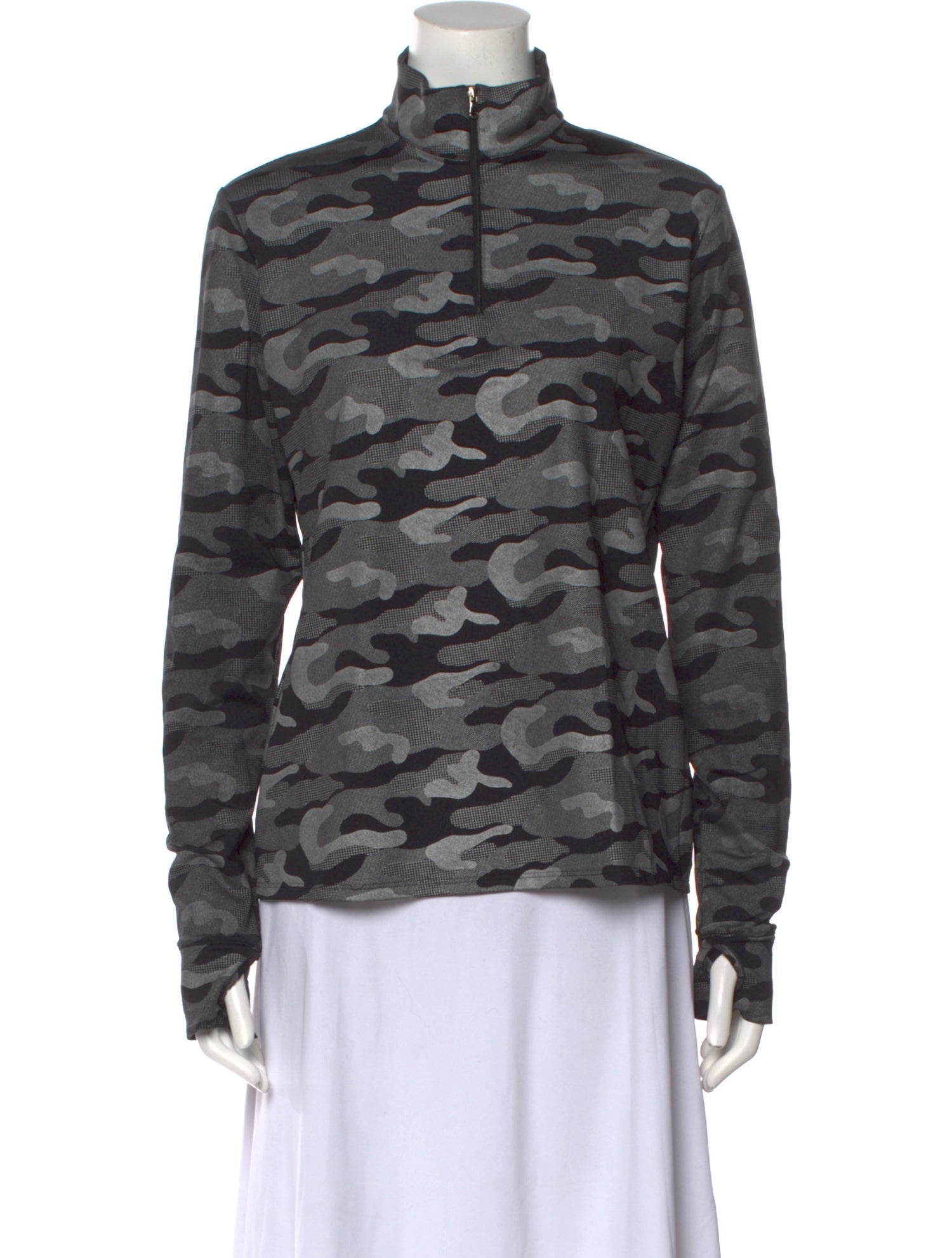 M. Miller Printed Mock Neck Sweatshirt