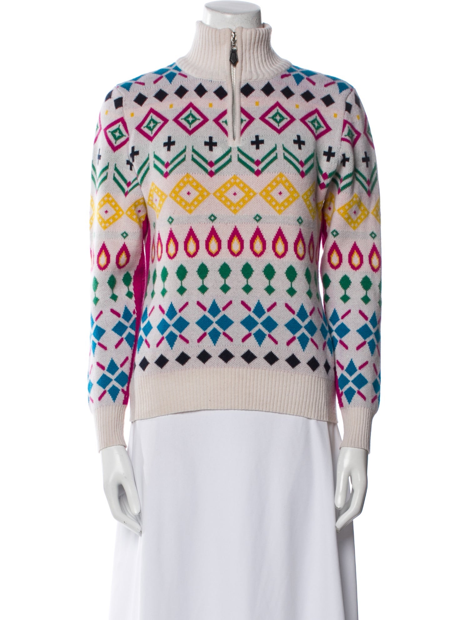 M. Miller Cashmere Printed Sweater