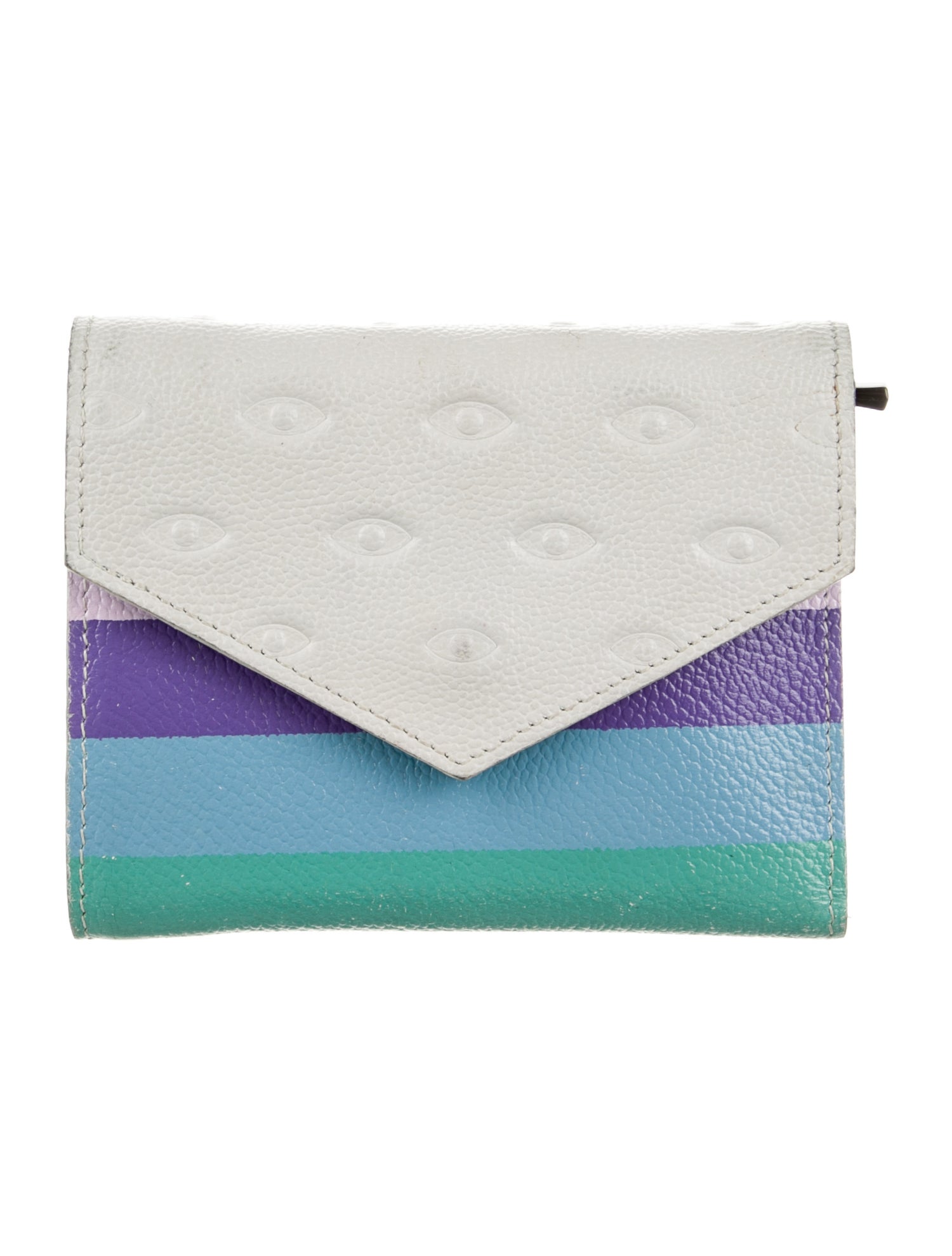 Min & Mon Leather Striped Coin Pouch