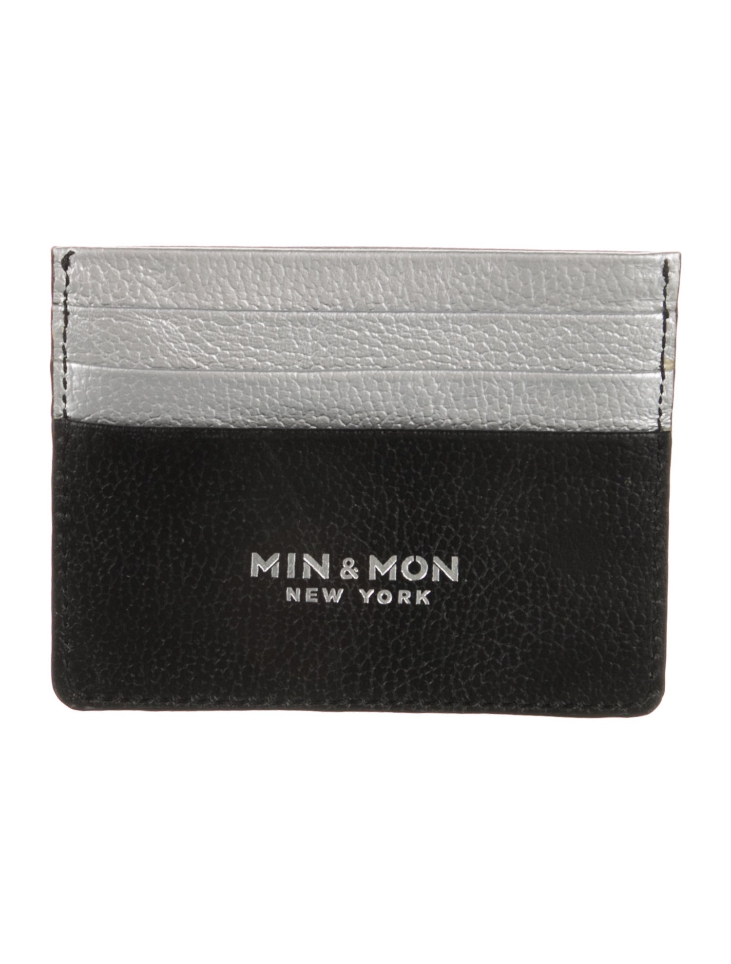 Min & Mon Leather Colorblock Pattern Card Holder