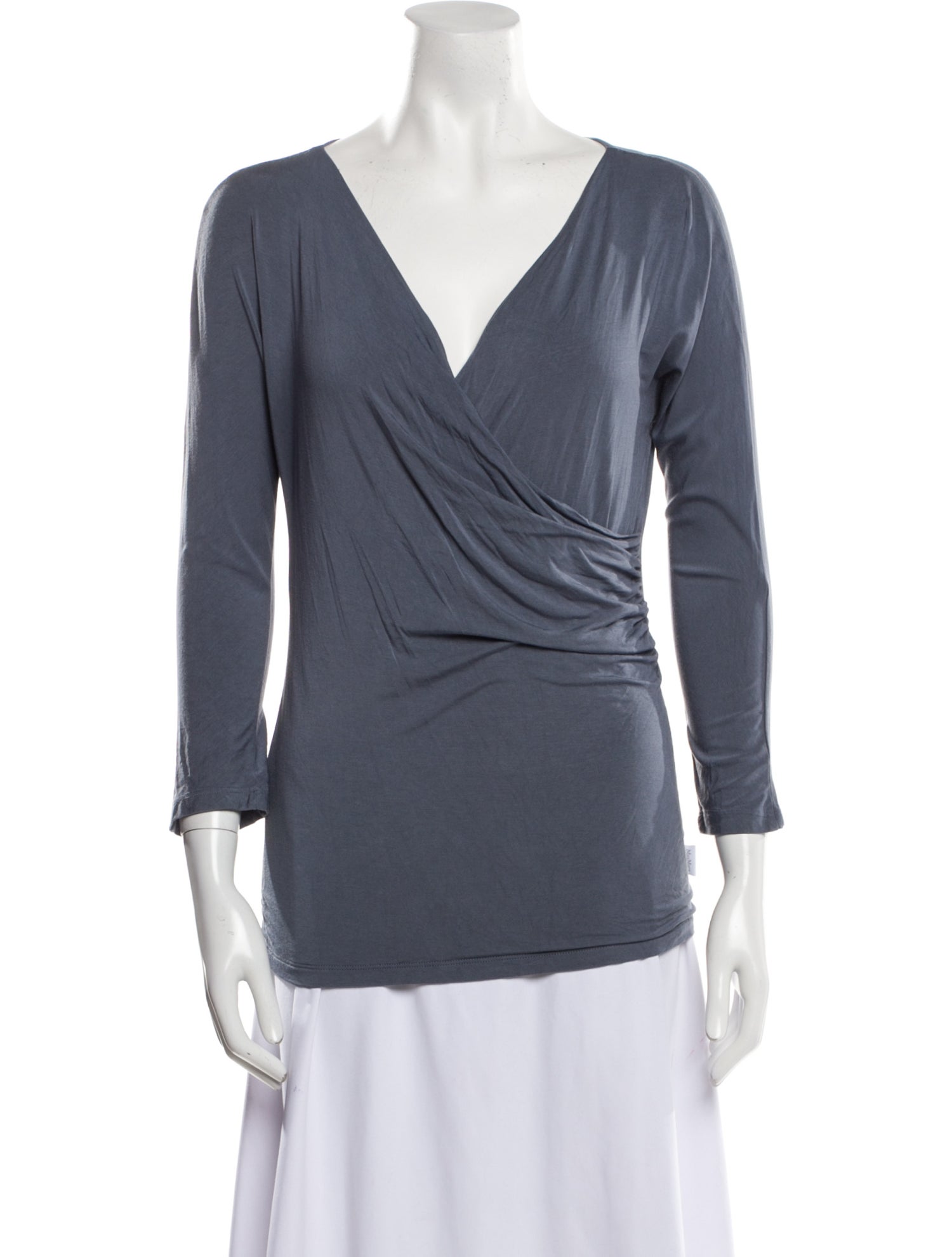 Max Mara Leisure V-Neck Three-Quarter Sleeve Top