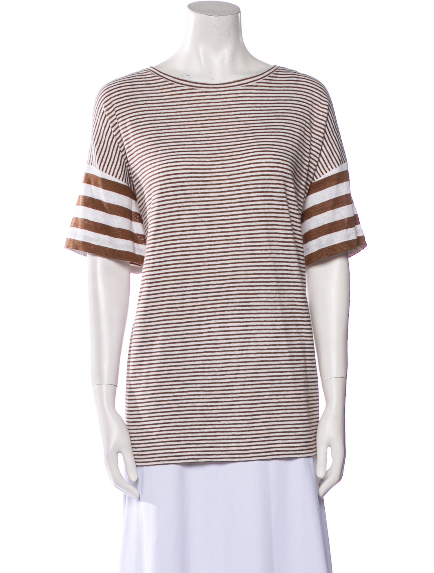 Max Mara Leisure Striped Bateau Neckline T-Shirt