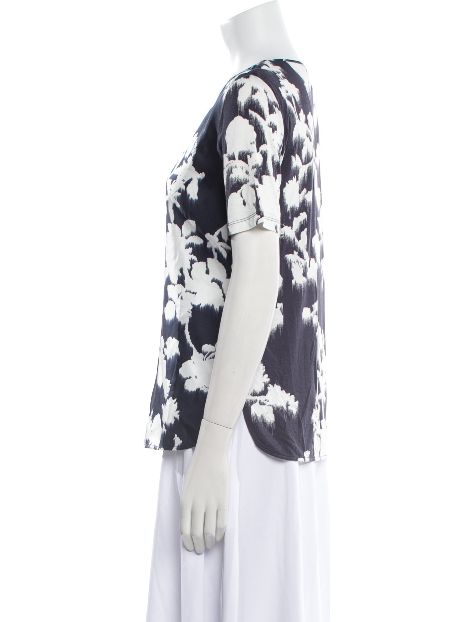 Max Mara Leisure Floral Print Crew Neck T-Shirt