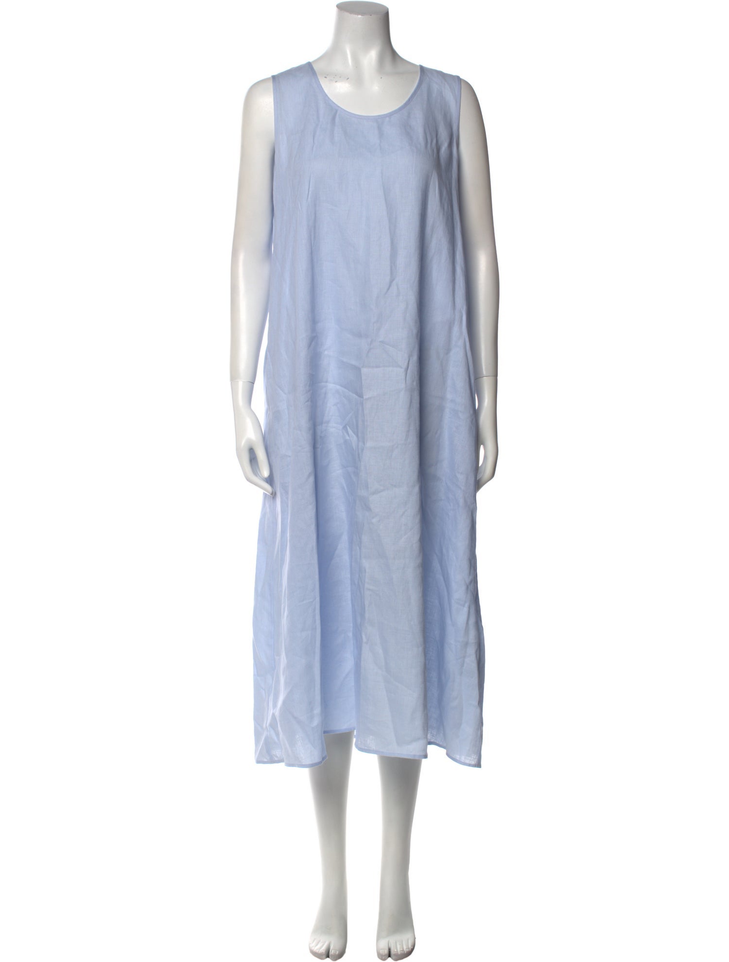 Max Mara Leisure Linen Midi Length Dress w/ Tags - Blue Dresses, Clothing -  WMMLE23138 | The RealReal