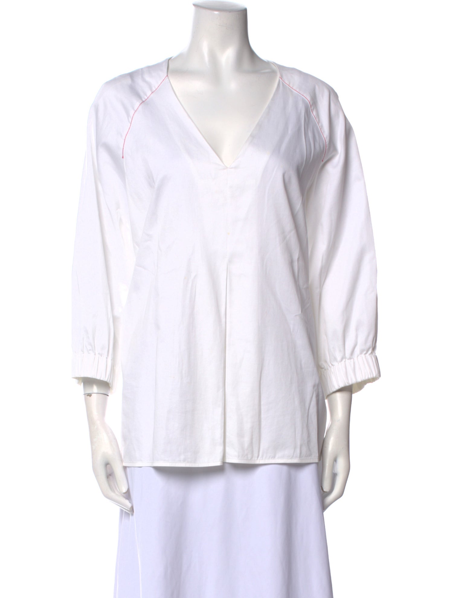 Max Mara Leisure V-Neck Three-Quarter Sleeve Blouse
