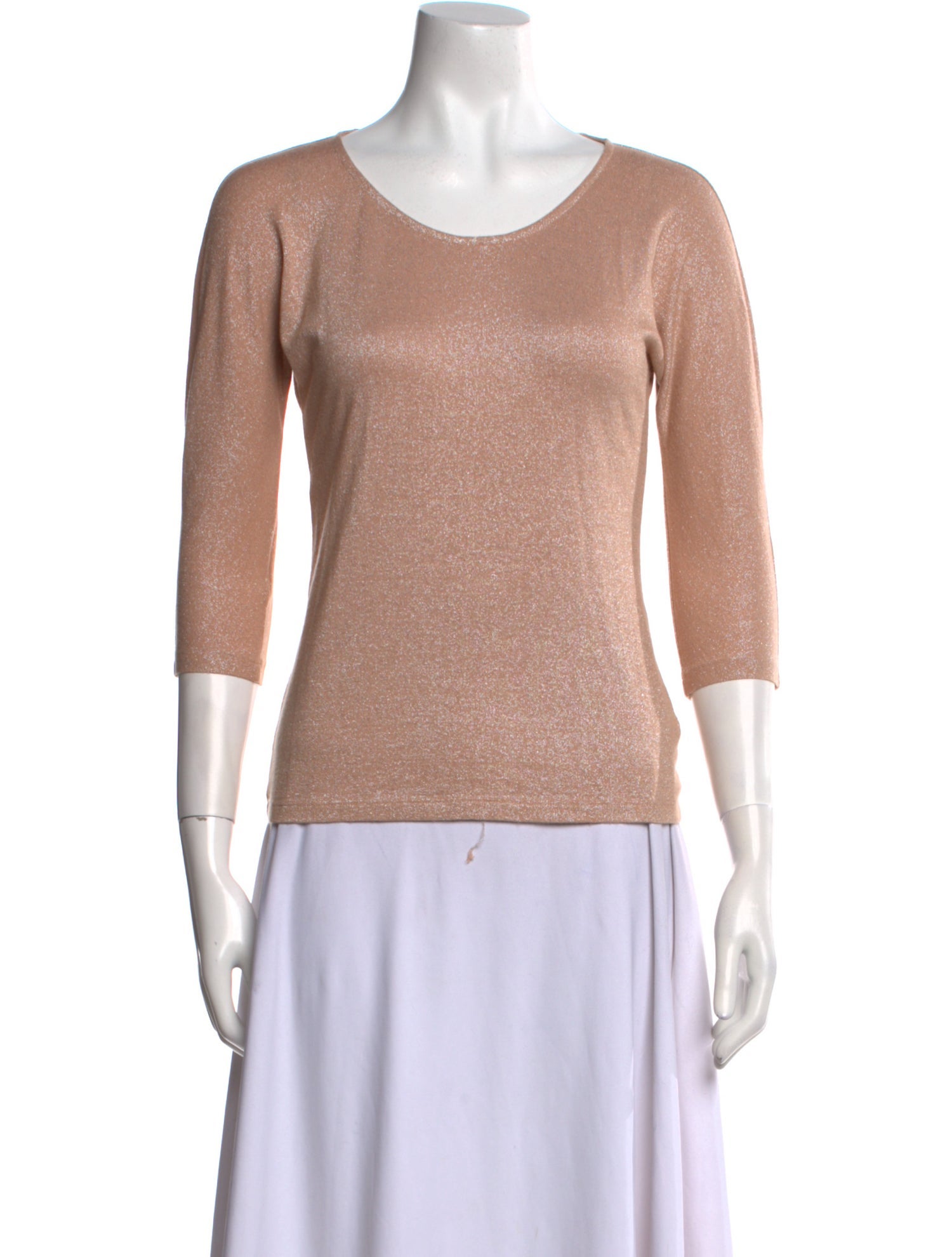 Max Mara Leisure Scoop Neck Three-Quarter Sleeve Top