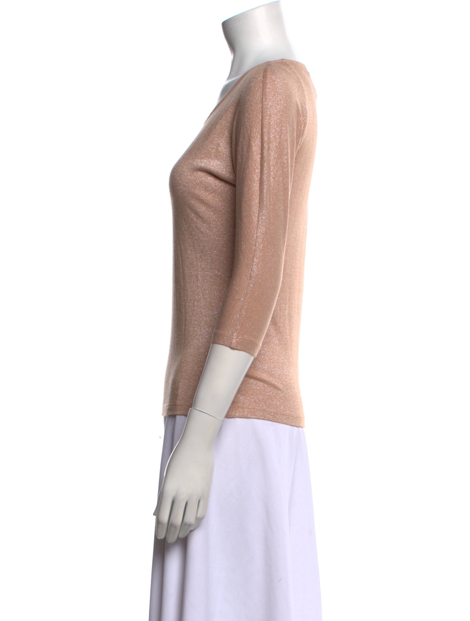 Max Mara Leisure Scoop Neck Three-Quarter Sleeve Top