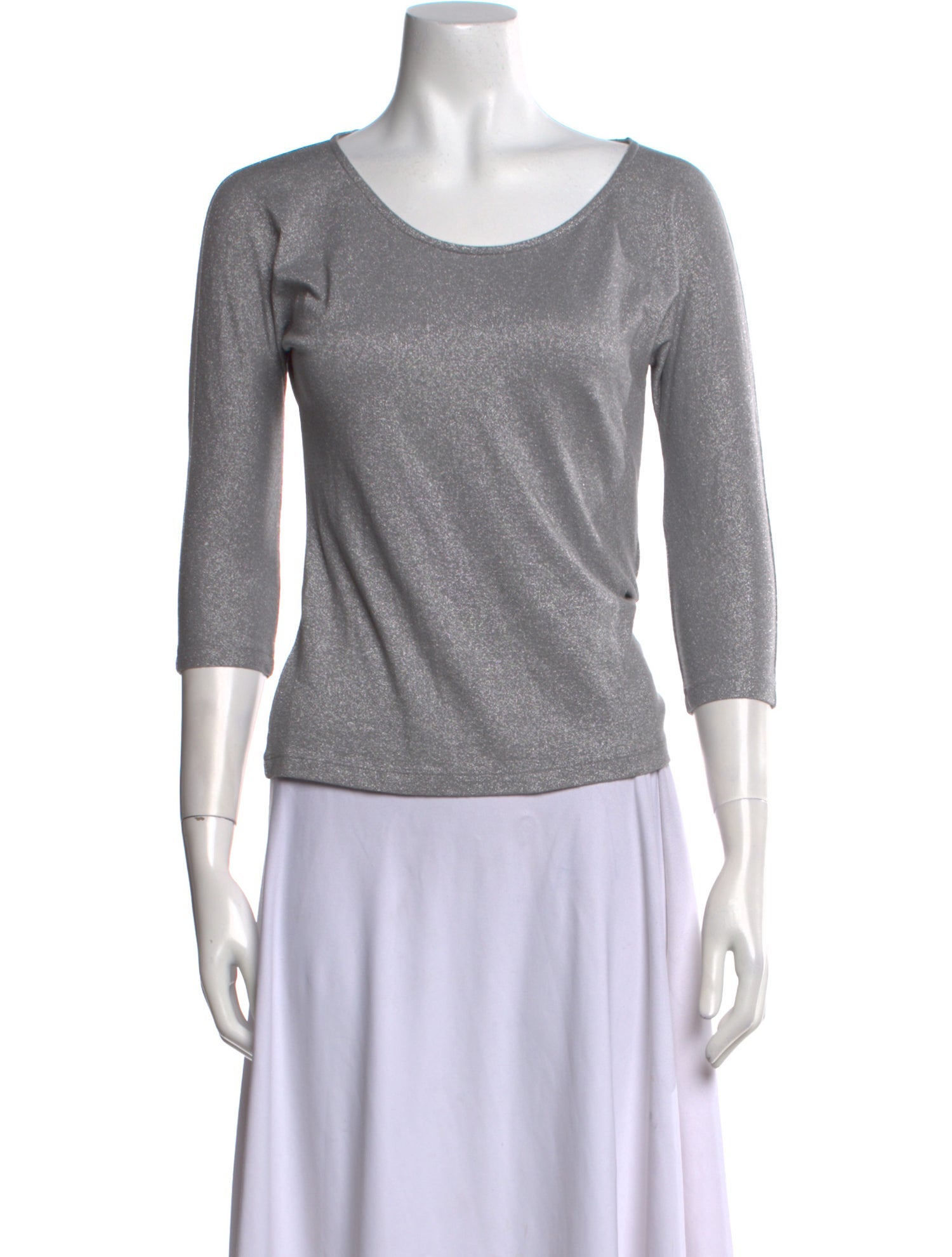 Max Mara Leisure Scoop Neck Three-Quarter Sleeve Top