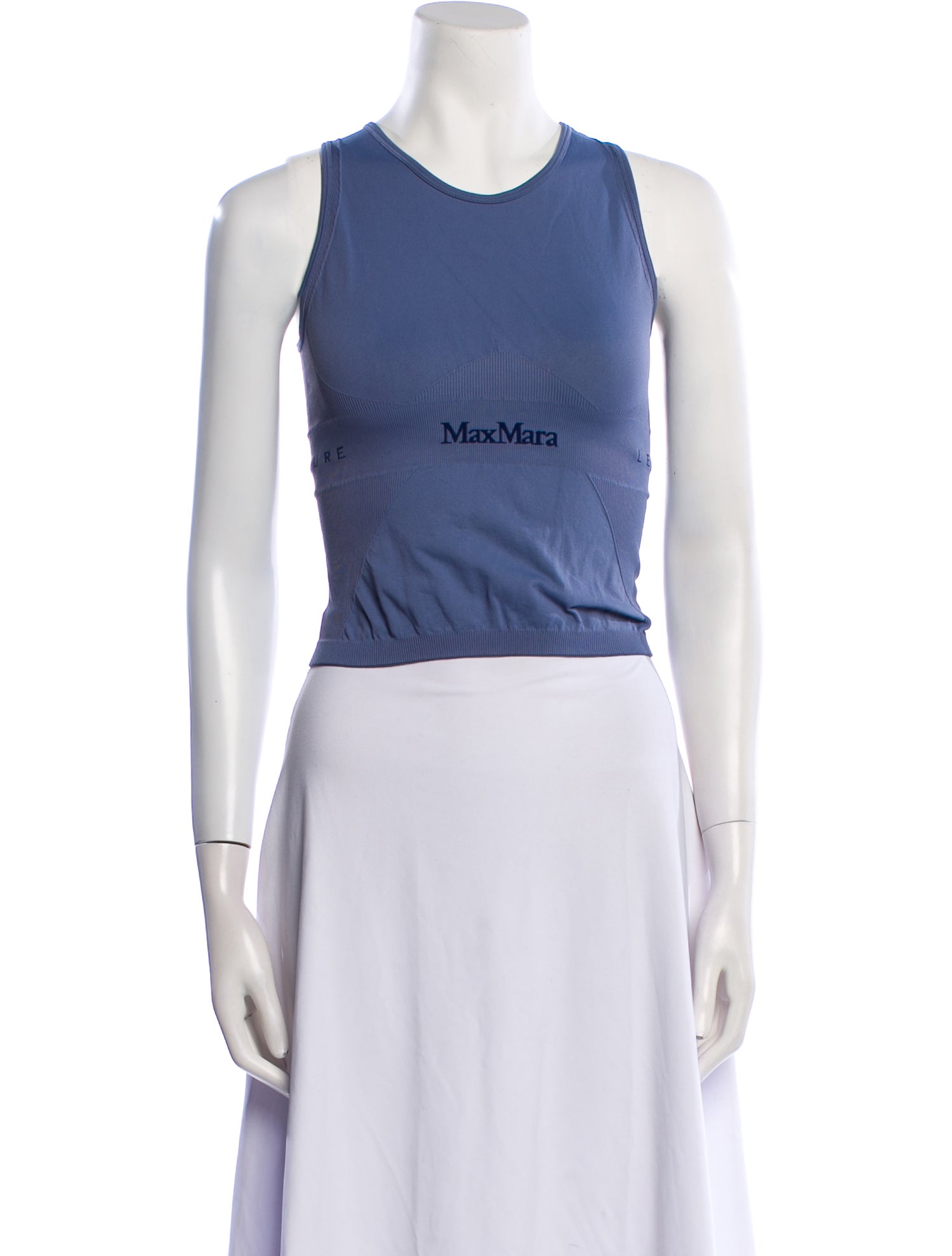 Max Mara Leisure Graphic Print Crew Neck Crop Top