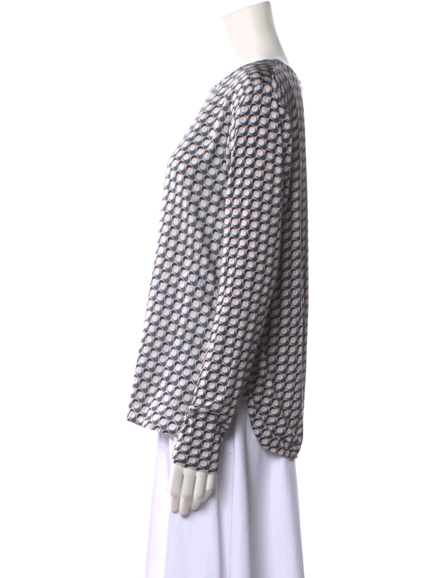 Max Mara Leisure Printed Scoop Neck Blouse