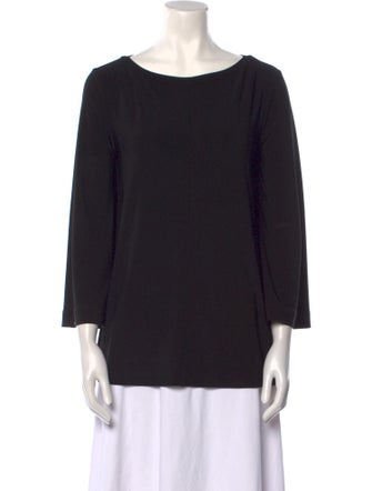 Max Mara Leisure Scoop Neck Three-Quarter Sleeve Top