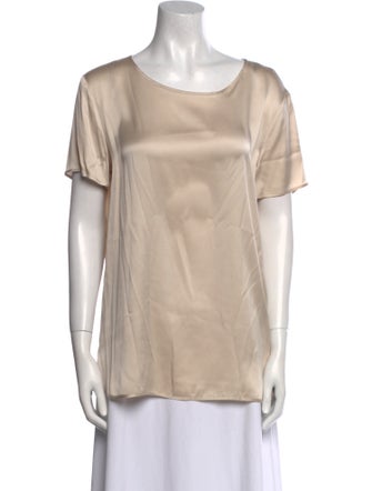 Max Mara Leisure Silk Scoop Neck T-Shirt