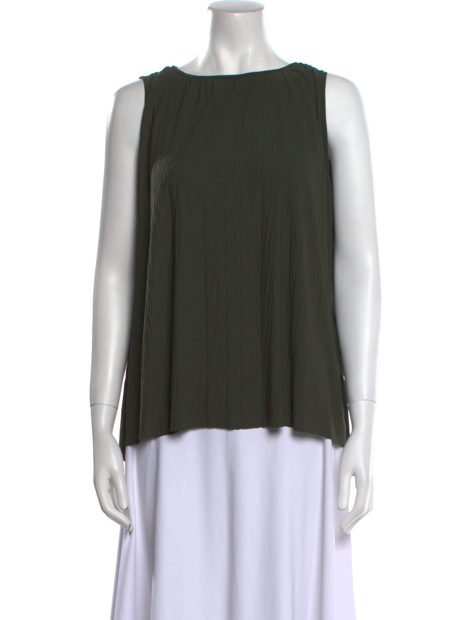 Max Mara Leisure Bateau Neckline Sleeveless Blouse