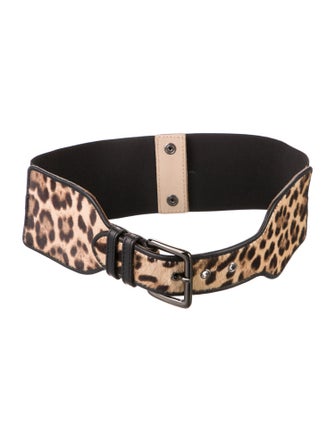 Max Mara Leisure Wide Ponyhair Waist Belt