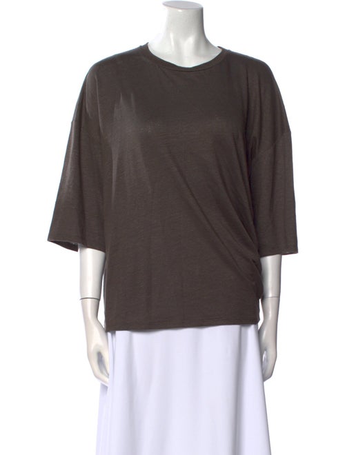 Max Mara Leisure Crew Neck Three-Quarter Sleeve T-Shirt