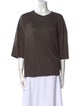 Max Mara Leisure Crew Neck Three-Quarter Sleeve T-Shirt