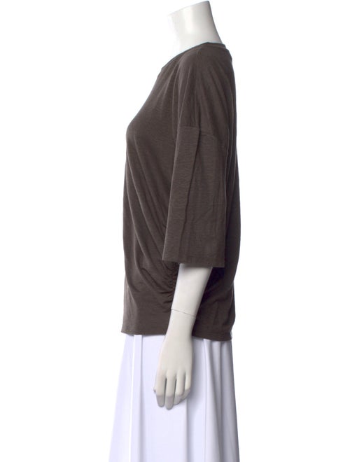 Max Mara Leisure Crew Neck Three-Quarter Sleeve T-Shirt