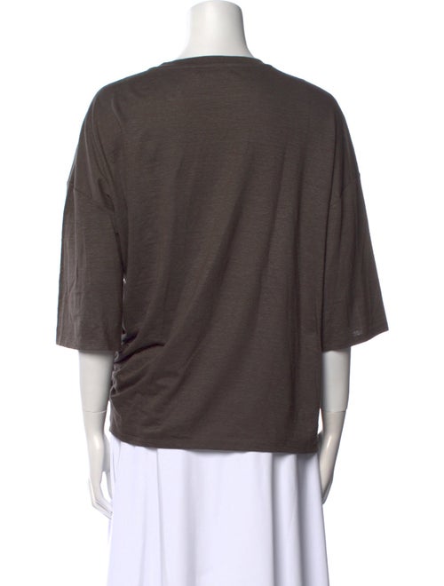 Max Mara Leisure Crew Neck Three-Quarter Sleeve T-Shirt