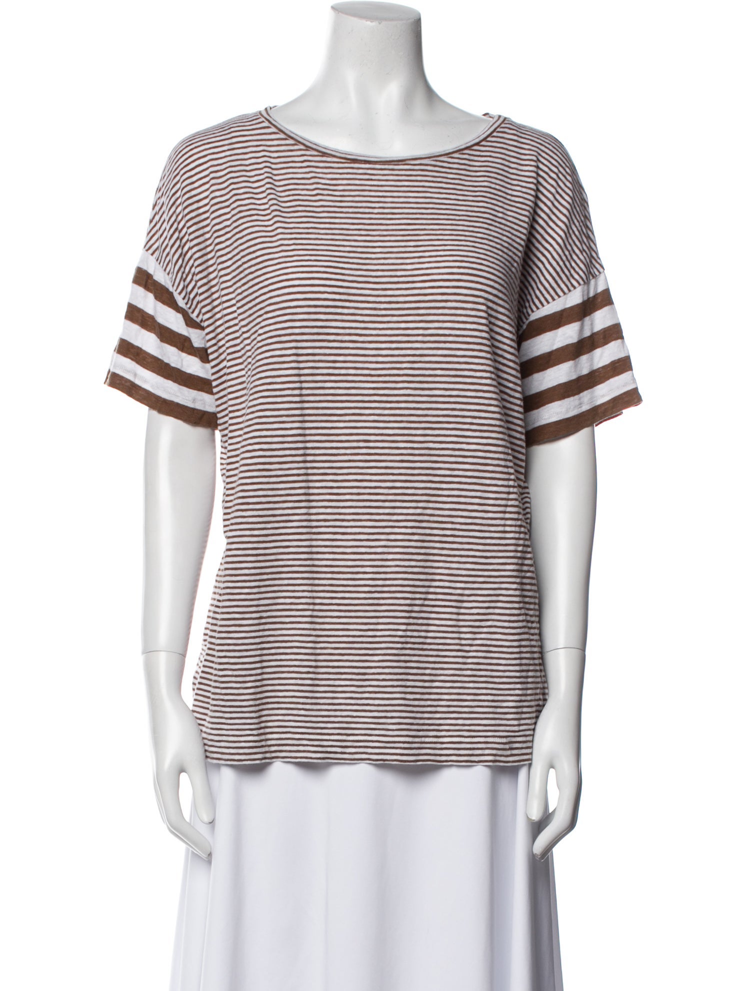 Max Mara Leisure Linen Striped T-Shirt