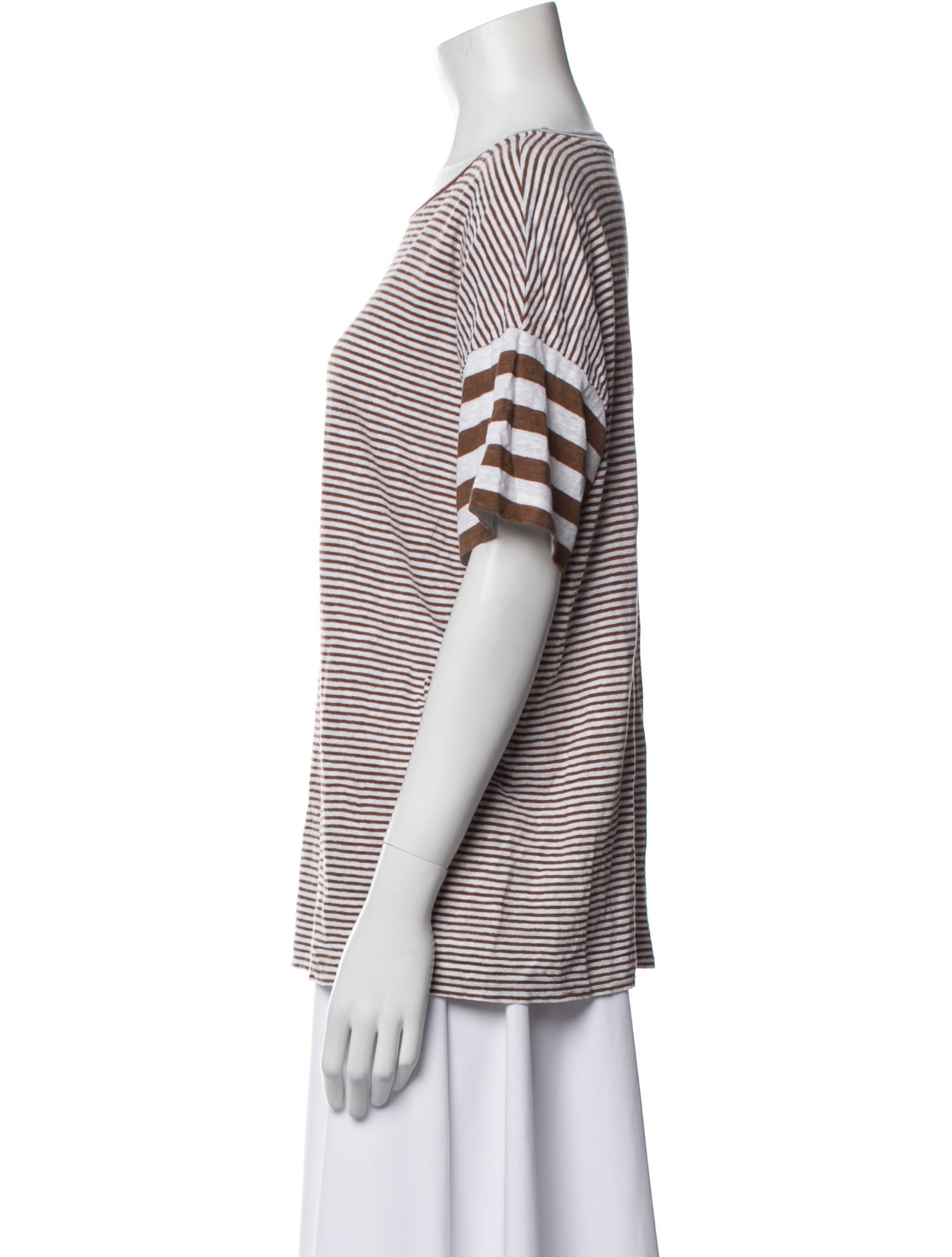 Max Mara Leisure Linen Striped T-Shirt