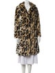 MME. Faux Fur Animal Print Faux Fur Coat