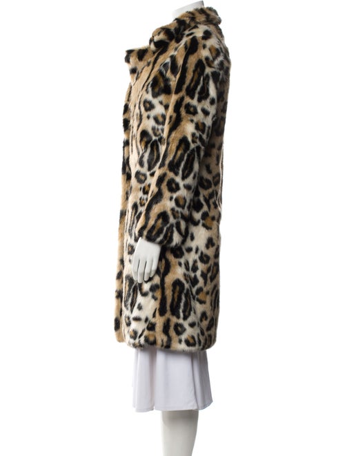 MME. Faux Fur Animal Print Faux Fur Coat
