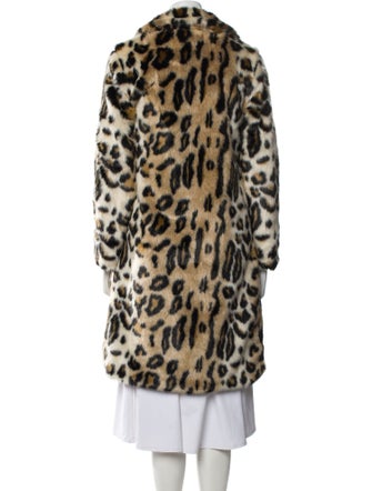 MME. Faux Fur Animal Print Faux Fur Coat