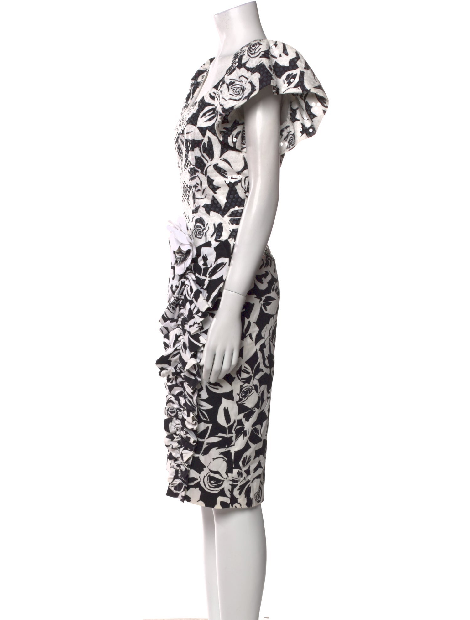 Morton Myles Printed Midi Length Dress