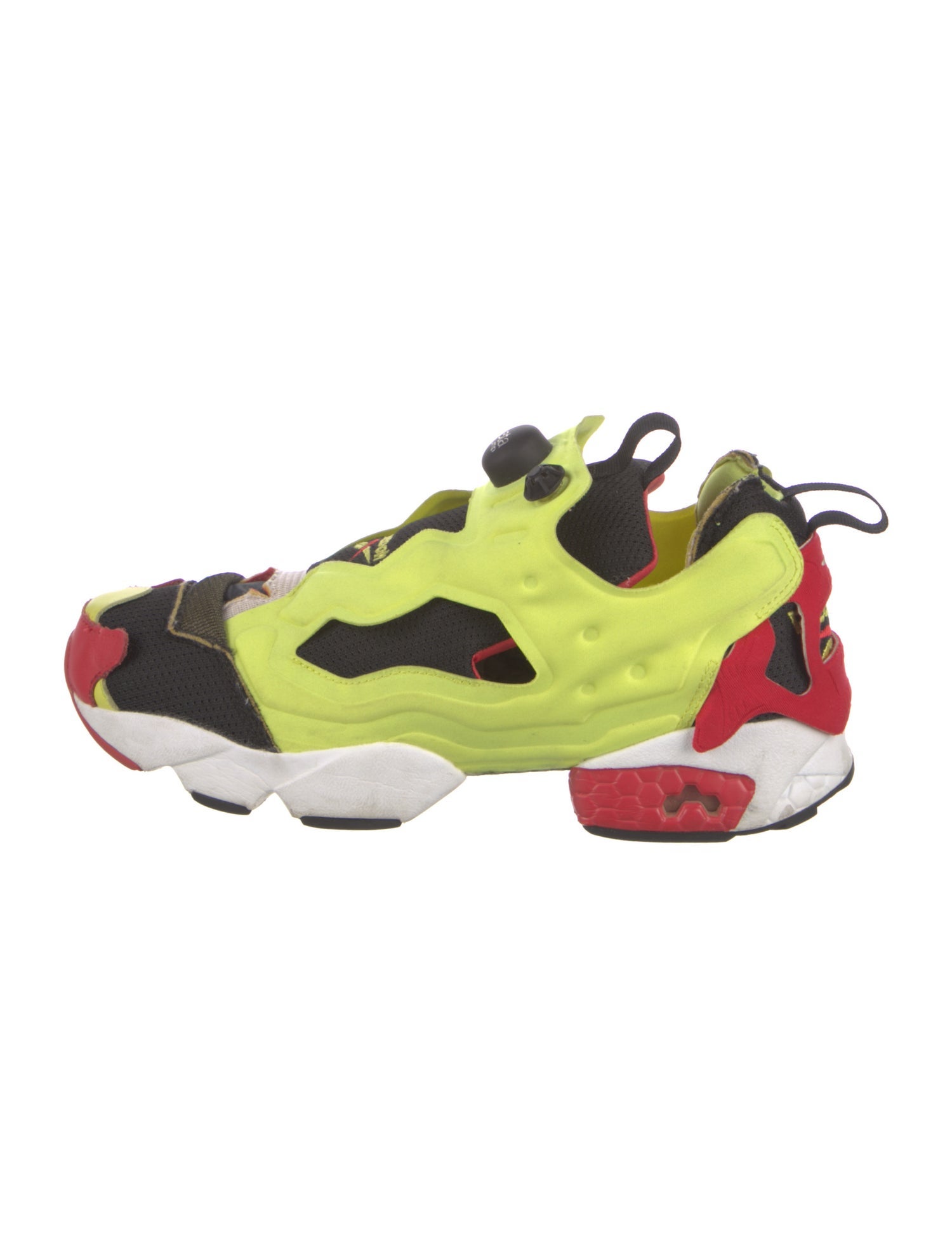 Maison Margiela x Reebok Leather Colorblock Pattern Athletic Sneakers