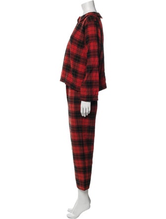 Maison Modulare Plaid Print Pant Set