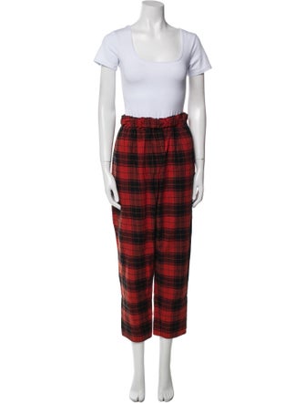 Maison Modulare Plaid Print Pant Set