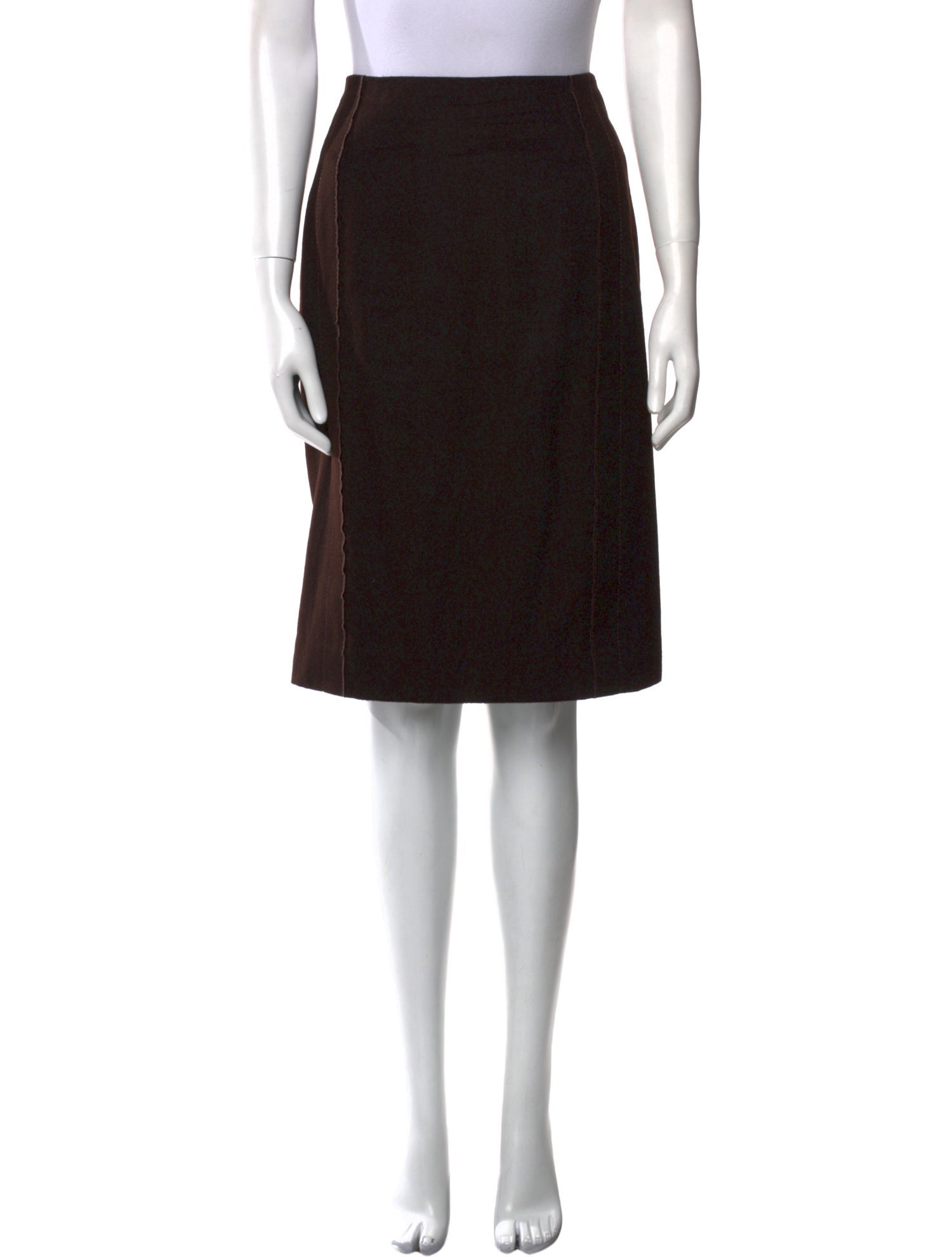 Mr & Mrs Macleod Wool Knee-Length Skirt