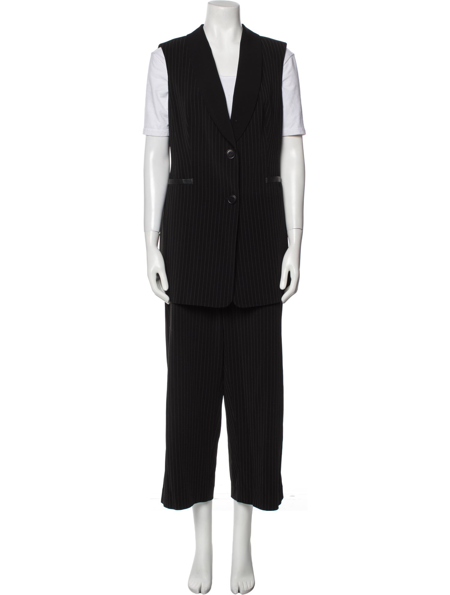Marina Sport Striped Pleated Accents Pant Set